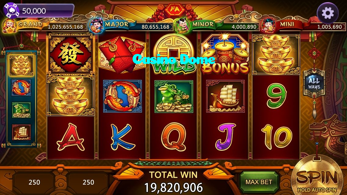 available types of Casino Dome bet including pre-match live express and system bets